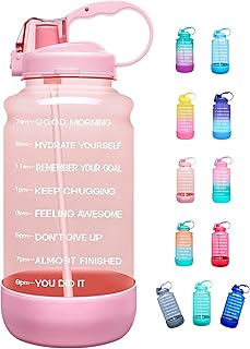 Bouteille d'eau avec marqueurs de synchronisation de motivation alvira d'un demi-gallon-64 oz