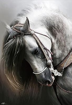 Puzzle mural cheval blanc 1000 pièces pour adultes, 1000 pièces