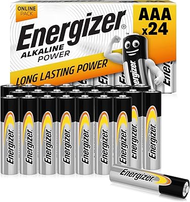 Piles aaa energizer, alimentation alcaline, paquet de 24, bloc-piles 3a - exclusivité amazon