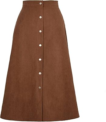 Zoikom jupe longue, jupe d'hiver en velours côtelé simple boutonnage taille haute bureau dame jupes longues noires femmes jupes décontractées (couleur : marron, taille : xl). La boutique en ligne DIAYTAR COTE D'IVOIRE propose une approche personnalisée pour s'adapter aux besoins divers de sa clientèle. Nous comprenons l'importance de la confiance et de la sécurité dans les transactions en ligne, c'est pourquoi nous mettons en place des mesures de sécurité avancées pour protéger les informations de nos clients. Notre priorité est de créer une communauté de clients satisfaits et fidèles.