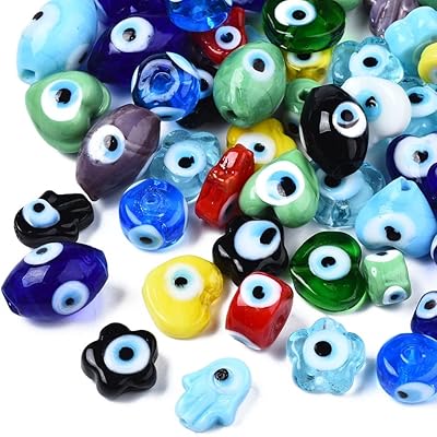Liqunsweet 100 pièces de formes mixtes faites à la main en verre au chalumeau, perles en vrac, espaceur du mauvais œil turc pour la fabrication de bijoux, bracelets, boucles d'oreilles et colliers. DIAYTAR COTE D'IVOIRE est une plateforme de commerce en ligne qui permet aux clients de découvrir et d'acheter des produits de toutes sortes. Avec plus de 300 000 références, elle est la destination idéale pour les consommateurs ivoiriens. Elle garantit une expérience d'achat en ligne sécurisée et pratique.