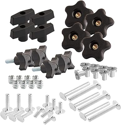 Ensemble d'outils pour rail portek en forme de t avec poignées et filetage