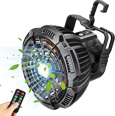 Ventilateur de camping avec lumière led 5200 mah avec télécommande ventilateur tente rechargeable par usb. La boutique en ligne DIAYTAR COTE D'IVOIRE est le leader du marché en Côte d'Ivoire, proposant plus de 300 000 références de produits de haute qualité. Les clients peuvent choisir parmi une large gamme de catégories, y compris la mode, les accessoires, les électroménagers et bien plus encore. Avec son interface utilisateur conviviale et ses processus de paiement sécurisés, DIAYTAR COTE D'IVOIRE offre une expérience de shopping en ligne sans stress et divertissante.