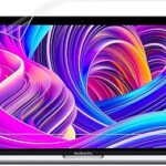 Protecteur d'écran anti-empreintes digitales intech pour macbook air 13 pouces (2018-2021/m1, a1932/a2179/a2337), transparent