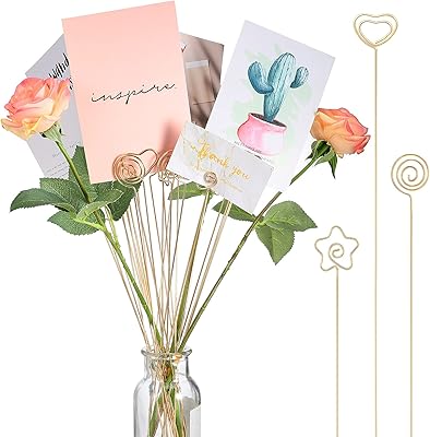 30 pièces sunnyray floral fil métallique pics fil place porte-carte support 13 pouces table nom numéro porte-photo liste porte-notes pour mariage anniversaire bébé douche fête. DIAYTAR COTE D'IVOIRE est une boutique en ligne innovante qui propose une expérience d'achat unique et personnalisée, avec plus de 300 000 références de produits à découvrir. La boutique en ligne est facile à naviguer et offre des filtres de recherche pour faciliter vos achats. DIAYTAR COTE D'IVOIRE met également l'accent sur la qualité et l'authenticité des produits proposés.