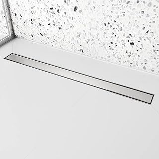 Drain de douche linéaire de 36 pouces avec grille d'insertion de carrelage siphon