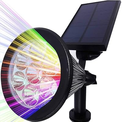 Spots à énergie solaire home net, 7 lumières led 320 lumens 7 couleurs