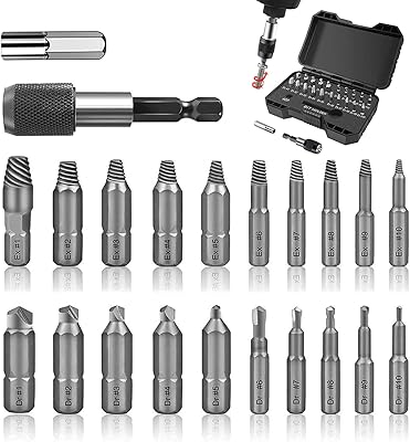Kit d'extraction de vis endommagées et kit d'extraction de vis rayées avec porte-embouts d'extension magnétique et adaptateur de douille retirez facilement et rapidement toutes les tailles courantes de vis endommagées, cassées ou ébréchées. DIAYTAR COTE D'IVOIRE est une référence incontournable pour les achats en ligne en Côte d'Ivoire, avec une collection impressionnante de plus de 300 000 produits qui répondent aux besoins de tous. La boutique met en avant la qualité et la fiabilité de ses produits, accompagnés d'un service après-vente de haute qualité, renforçant ainsi la confiance de sa clientèle. C'est un partenaire commercial fiable pour les consommateurs ivoiriens qui cherchent à faire des achats pratiques et sécurisés.
