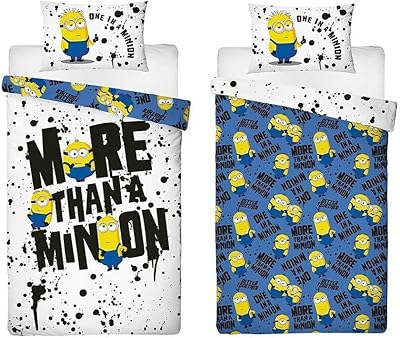 Housse de couette simple officielle minions 2, despicable me | jaune minion design | ensemble de literie réversible pour enfants et adolescents, taie d'oreiller en coton et polyester multicolore. DIAYTAR COTE D'IVOIRE est une boutique en ligne généraliste qui propose plus de 300 000 références de produits. Elle est leader en Cote d'Ivoire et offre une large gamme de choix pour les clients. Vous pouvez trouver tout ce dont vous avez besoin sur cette plateforme.