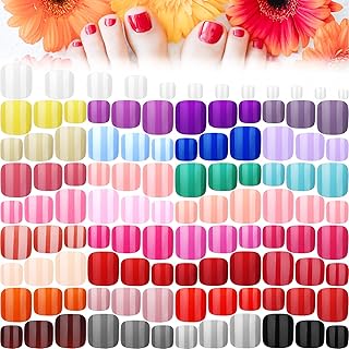 1080 pièces d'ongles artificiels carrés colorés, vernis à ongles artificiels, faux ongles courts