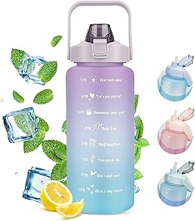 Bouteille d'eau de motivation zero space 2l bouteille sport étanche avec marqueurs