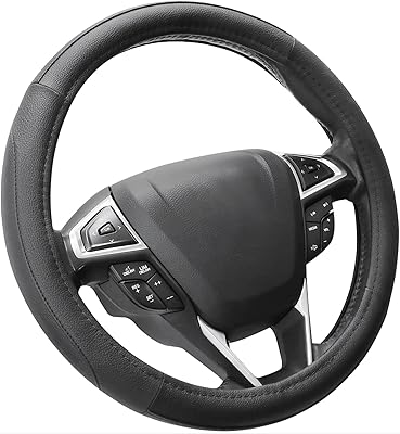 Couvre-volant sage direct pour prius civic 14-14,3 pouces, cuir microfibre noir