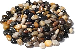 Galets de rivière royal sapphire pour aquarium - galets décoratifs naturels polis, petits