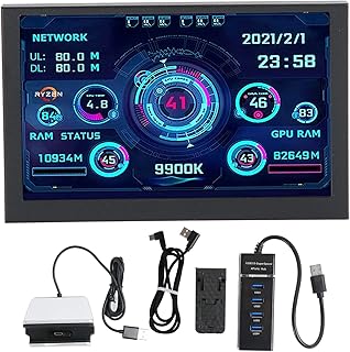 Mini écran usb ips 5 pouces, moniteur de données cpu ram gpu intégré