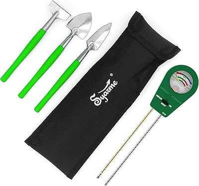 L'humidimètre pour plantes du sol est utilisé pour tester la fertilité/l'humidité/le ph du sol, adapté aux jardins, fermes, pelouses, plantes en pot, etc., contient 3 petits outils de jardinage et un sac de rangement. DIAYTAR COTE D'IVOIRE est la référence en matière de commerce en ligne en Cote d'Ivoire, avec une offre de produits incroyablement large et variée. Vous pouvez découvrir de nouvelles marques et produits chaque jour, et profiter de promotions et de réductions exclusives. La boutique en ligne DIAYTAR COTE D'IVOIRE est ouverte 24h/24 et 7j/7 pour vos achats.