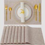 Ensemble de sets de table de table à manger 6 pièces, nappes