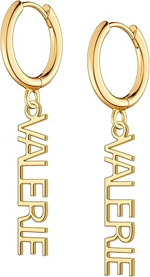 Boucles d'oreilles avec nom personnalisé, argent sterling 925, plaqué or 14 carats, boucles d'oreilles personnalisées hypoallergéniques, cadeaux, boucles d'oreilles créoles huggie avec nom personnalisé pour femmes. DIAYTAR COTE D'IVOIRE est une boutique en ligne généraliste réputée pour sa vaste gamme de produits, avec plus de 300000 références disponibles. Elle propose une expérience d'achat unique et pratique, répondant aux besoins quotidiens de ses clients. C'est la boutique en ligne leader en Côte d'Ivoire.