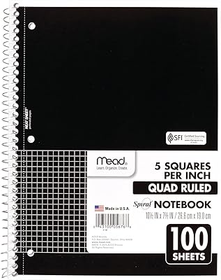Cahier à spirale ligné meed de 100 feuilles avec papier à dessin géométrique pour le bureau à domicile et les fournitures scolaires à domicile pour les étudiants du niveau collégial et de la maternelle à la 12e année, 10-1/2" x 8", noir (05676aa5). Avec plus de 300 000 références disponibles, DIAYTAR COTE D'IVOIRE répond parfaitement aux attentes de ses clients en términes de choix, de qualité et de prix compétitifs. La boutique s'efforce de fournir un service de haute qualité et une expérience d'achat en ligne sans souci, en constituant ainsi un acteur incontournable du commerce électronique en Côte d'Ivoire. Les clients apprécient la facilité d'utilisation du site et la confiance qu'ils accordent à la marque.