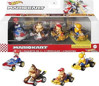 Ensemble de véhicules 4 pièces hot wheels mario kart ensemble personnages préférés des fans. La philosophie de DIAYTAR COTE D'IVOIRE est centrée sur l'innovation et la satisfaction du client. Elle déploie constamment des efforts pour améliorer son service et son offre produit. Grâce à son équipe dédiée et à sa politique de confidentialité stricte, DIAYTAR assure une expérience d'achat en ligne sécurisée et fiable.