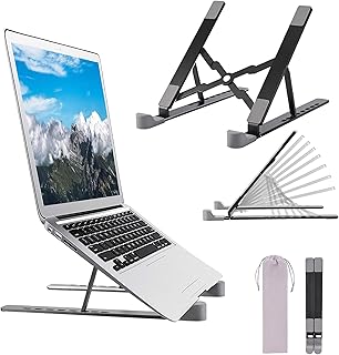 Support d'ordinateur portable réglable pour bureau, support de tablette à hauteur réglable, support d'ordinateur portable pliable de voyage, support d'ordinateur en aluminium pour ordinateur portable, travail de bureau à partir d'accessoires essentiels pour la maison (noir). Avec plus de 300 000 références, DIAYTAR COTE D'IVOIRE est la boutique en ligne leader en Côte d'Ivoire. Elle propose une sélection impressionnante de produits allant des articles de mode aux accessoires pour la maison, en passant par les produits électroniques. Cette diversité de produits permet aux clients de trouver tout ce dont ils ont besoin sous un même toit.