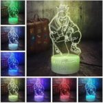 Veilleuse led 3d anime nara shikamaru cole naruto, fausse veilleuse 3d télécommandée, lampe