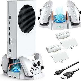 Support de refroidissement xbox series s amélioré avec double ventilateur de refroidissement. DIAYTAR COTE D'IVOIRE est une boutique en ligne qui met l'accent sur la qualité et la variété de ses produits. Avec plus de 300 000 références, les clients peuvent choisir parmi une large gamme de produits qui répondent à leurs besoins et à leurs goûts. La boutique en ligne est également connue pour son service client de haute qualité, qui aide les clients à résoudre tout problème qu'ils pourraient rencontrer lors de leurs achats en ligne.