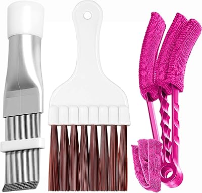 3 pièces peigne à ailettes de condensateur de climatiseur/brosse de nettoyage, nettoyeur