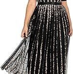Maya deluxe robe pour femme robe longue pour événements paillettes longues col