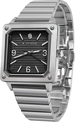 Montre carrée sub hero avec bracelet en acier inoxydable argenté 35 mm avec petit cadran cadeau pour femme et homme. La boutique en ligne DIAYTAR COTE D'IVOIRE est une plateforme de commerce électronique qui permet aux clients de faire des achats en ligne de manière sécurisée. Elle propose plus de 300 000 références de produits et offre une grande variété de choix pour les clients. Les clients peuvent également profiter de promotions et de réductions exclusives.