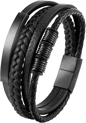 Lipocado bracelet en cuir véritable avec pendentif en acier inoxydable pour homme, fermoir magnétique multicouche classique, cadeau pour homme 8.26. La boutique en ligne DIAYTAR COTE D'IVOIRE propose une expérience d'achat unique et personnalisée à ses clients. Elle propose une grande sélection de produits de qualité, dont des produits locaux et internationaux. La boutique est engagée à offrir un service de haute qualité et une livraison rapide à ses clients.