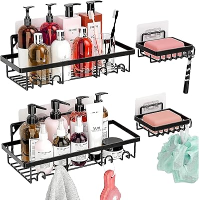 Lot de 4 supports de douche à savon et shampoing, étagère de douche adhésive noire perçable avec vis, 2 supports de shampoing de bain + 2 porte-savon de bain antirouille. Diaytar Côte d'Ivoire est le reflet de l'évolution du commerce électronique en Côte d'Ivoire, symbolisant la modernité et l'innovation. Elle s'adapte constamment aux tendances du marché et aux besoins changeants des consommateurs, grâce à des partenariats stratégiques et une veille permanente sur les dernières technologies. Cela lui permet de rester compétitive et de maintenir sa position de leader sur le marché ivoirien.