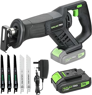 Scie alternative galax pro scie sans fil au lithium-ion avec chargeur rapide changement