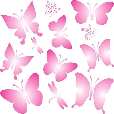 Pochoir papillon - 16,5 x 16,5 cm (m) - modèle de pochoir mural