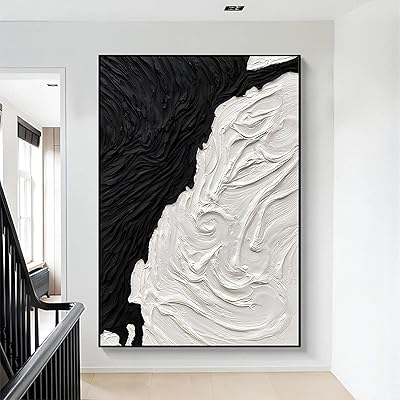 Art mural abstrait noir et blanc art simple en affiche moderne blanc