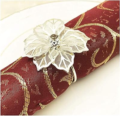 Anneau de serviette, 12 pièces porte-serviette en métal pour décoration de table
