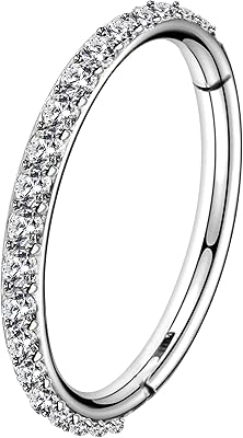 Oufer 14g anneaux de nombril, bijoux de cerceau de nombril en acier chirurgical