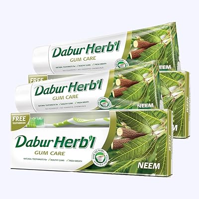 Dentifrice aux herbes dabur avec extrait de neem pour le soin des gencives sensibles, 150 g + brosse à dents gratuite (lot de 2). DIAYTAR COTE D'IVOIRE, boutique en ligne généraliste avec plus de 300000 références, offre une large gamme de produits pour répondre à tout type de besoin. Elle est reconnue pour sa qualité de service et sa grande sélection de produits. C'est la boutique leader en Côte d'Ivoire.