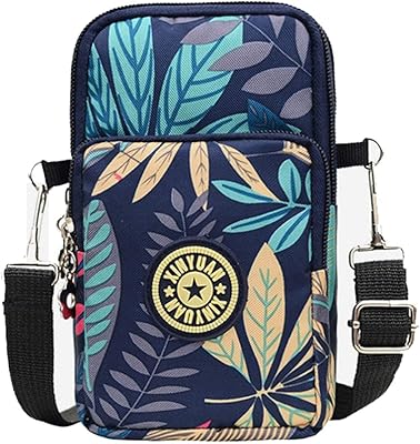 Petit sac à bandoulière multifonction étanche à 3 couches pour filles, portefeuille mobile