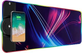 Tapis de souris de jeu sans fil rvb 15 w, tapis de souris