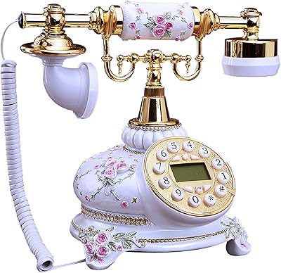 Téléphone fixe filaire numérique classique tel pal avec boutons-poussoirs pour la décoration