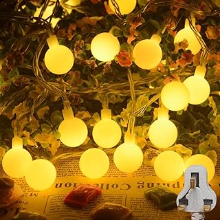 Guirlande lumineuse globe, 66ft/20m 200 led, guirlande lumineuse intérieure alimentée sur secteur, guirlande lumineuse 8 modes à brancher, guirlande lumineuse décorative extérieure pour arbre de noël, fête, jardin, patio, mariage. Avec plus de 300000 références, DIAYTAR COTE D'IVOIRE est le leader incontesté des boutiques en ligne en Côte d'Ivoire. Vous pouvez y trouver tout ce dont vous avez besoin, des produits électroniques aux accessoires de mode, en passant par les produits d'épicerie et les équipements pour la maison. DIAYTAR garantit la qualité et la sécurité de vos achats.