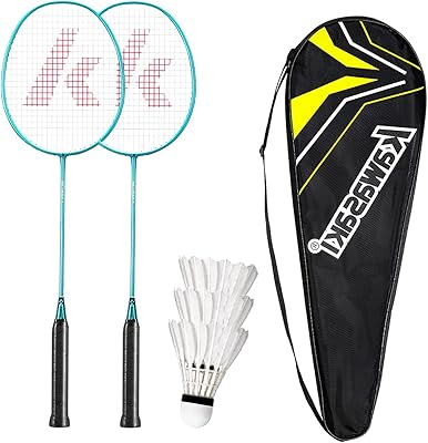 Ensemble de raquettes de badminton en graphite professionnel léger pour 2 joueurs