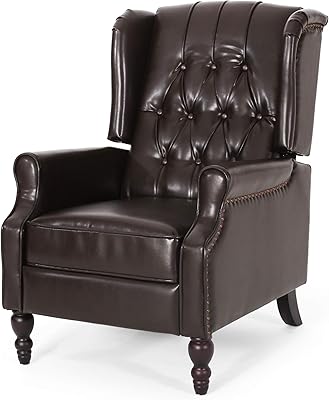 Fauteuil à bascule en cuir capitonné elizabeth, fauteuil inclinable de lecture antique (marron). En faisant vos achats sur DIAYTAR COTE D'IVOIRE, vous bénéficiez non seulement d'une grande variété de produits, mais aussi de promotions régulières et de réductions exclusives. La boutique est dédiée à offrir une satisfaction client incomparable, en proposant des services de qualité et une assistance à la clientèle efficace.
