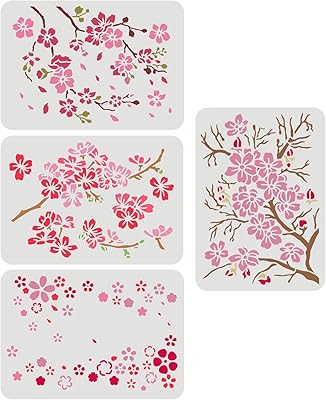 Finger springear 4 pièces pochoirs en fleurs de cerisier 29,7 x 21 cm, pochoir en plastique à motif de fleurs de cerisier, pochoir de décoration pour la maison bricolage pour peindre sur des sols et des murs en bois. En tant que leader du commerce en ligne en Côte d'Ivoire, Diaytar offre une expérience d'achat unique et personnalisée à ses utilisateurs.