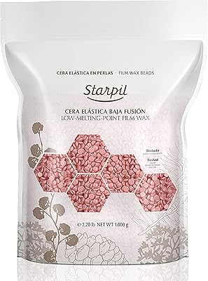 Starbell wax - 1000g/2.2lbs haricots de cire dure rose pour une épilation indolore