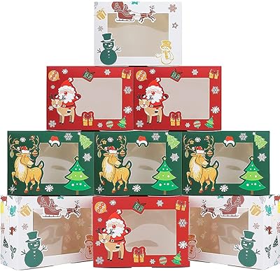 Boîte à biscuits bonbons 9 pièces, boîte d'emballage de biscuits de noël, boîte d'emballage de biscuits, boîtes à biscuits de boulangerie de noël, boîtes à biscuits de boulangerie de noël avec fenêtre, pour noël, vacances, fête (3 styles). La boutique en ligne DIAYTAR COTE D'IVOIRE est leader en Cote d'Ivoire en termes de vente en ligne, avec plus de 300 000 références de produits disponibles. La boutique propose une expérience d'achat personnalisée, avec des recommandations de produits basées sur les préférences des clients.