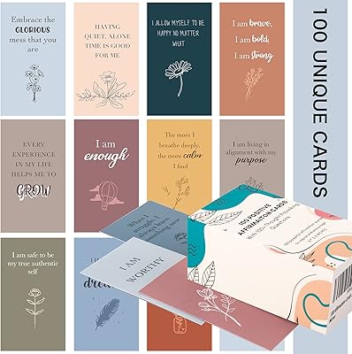 100 cartes d'affirmation pour femmes et hommes avec plus de 150 questions qui