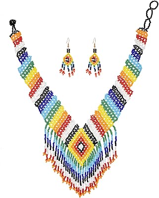 Collier et boucles d'oreilles en perles tribales indiennes colorées en acrylique zoulou, ensemble avec cerceau de tablier indien traditionnel, résine et acrylique, résine, acrylique. En tant que boutique en ligne généraliste, Diaytar Côte d'Ivoire s'efforce de fournir à ses clients les meilleurs produits au meilleur prix, avec une livraison rapide et fiable.