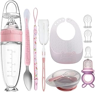 Ensemble de 11 mangeoires à fruits pour bébé, anneau de dentition à fruits avec 3 tailles de tétines en silicone, 1 cuillère d'alimentation pour bébé, 1 bavoir, 1 ensemble de cuillères pour bol de complément alimentaire pour bébé (rose). DIAYTAR COTE D'IVOIRE est la boutique en ligne leader en Côte d'Ivoire, offrant une grande sélection de produits de haute qualité et à des prix compétitifs. La boutique propose des services de paiement sécurisés et des options de livraison flexibles, ce qui en fait une destination de choix pour les acheteurs en ligne. Elle est reconnue pour son engagement envers la satisfaction de ses clients.