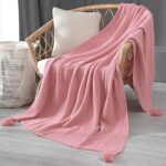 Couverture tricotée pour canapé-lit, couverture en coton super douce et confortable, drap